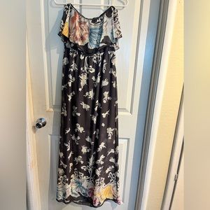 Tyche floral strapless dress
